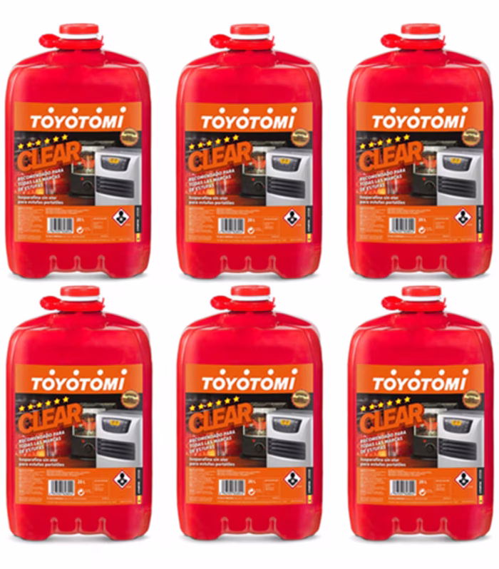 Pack 6 Bidones Parafina Toyotomi Clear 20 l