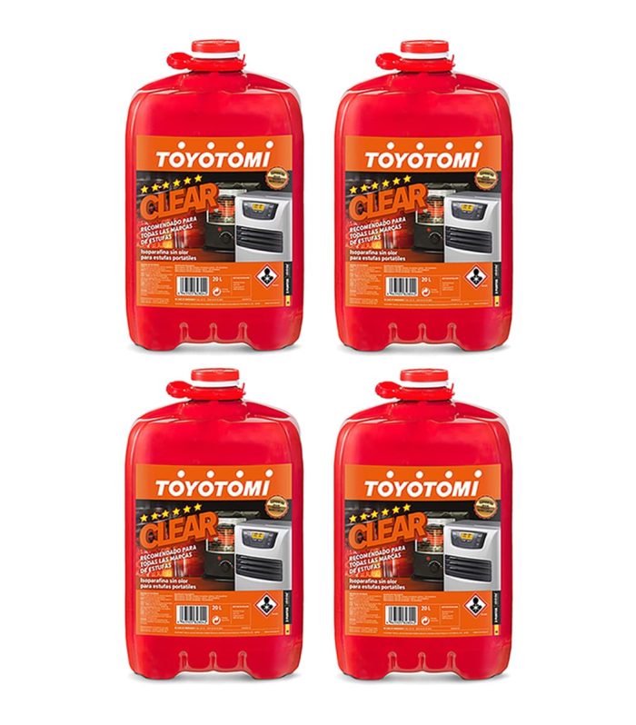 Pack 4 Bidones Parafina Toyotomi Clear 20 l