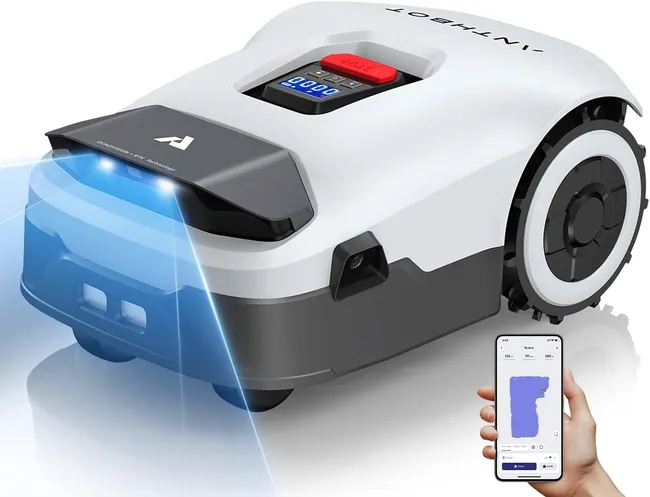 Robot Cortacésped Lawn Mower Sin Cable Perimetral MAX. 900m²,Full Band RTK & 4 Eyes 3D Vision,Gestión de 20+ Zonas,Obstáculos con IA,Redkey Genie 600