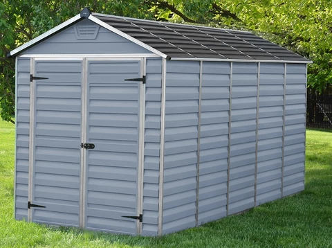 Cabaña de jardín de resina para jardín SkyLight 6x12 - Canopia gris