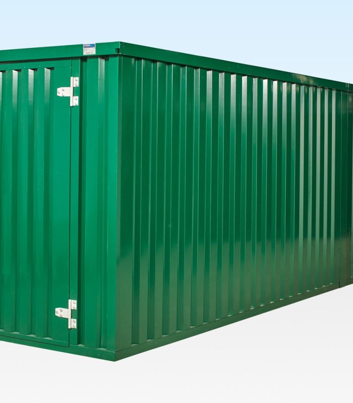 Paquete de Depósito metálico Plano de 8 m x 2,1 m - Enlace en los Extremos, Revestimiento en Polvo