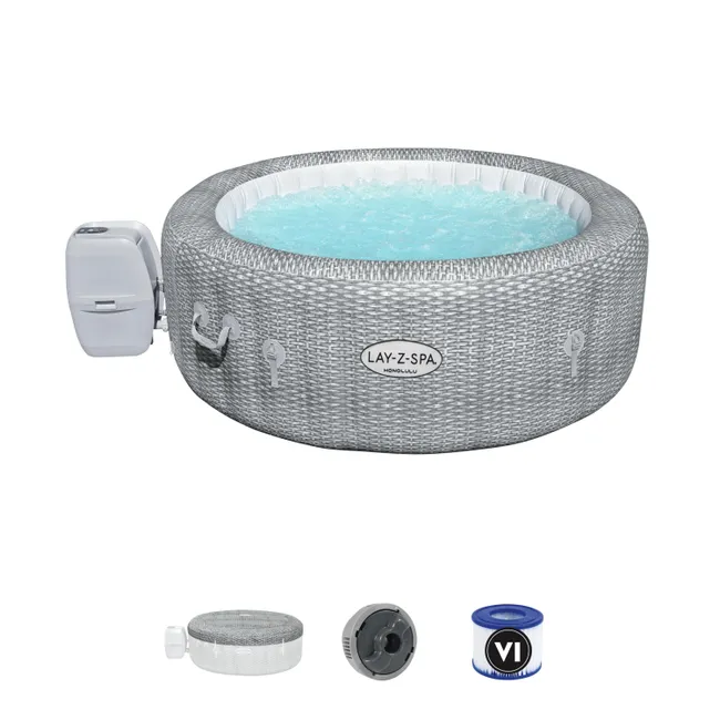 196x71x196cm — Spa de exterior hinchable BESTWAY de con 6 plazas