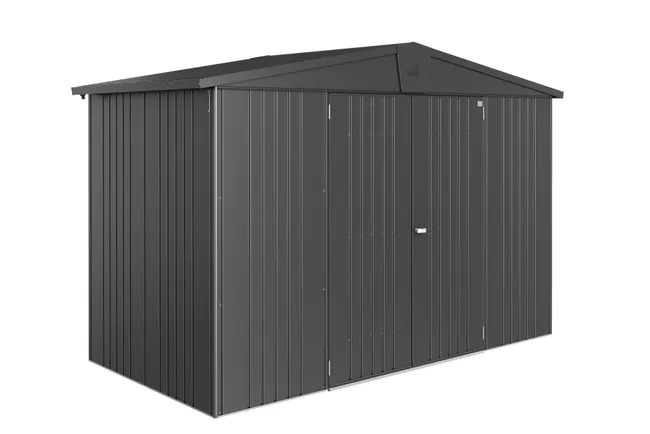 Cobertizo de jardín metálica Europa gris oscuro - 4,92 m² de 316x209x156 cm