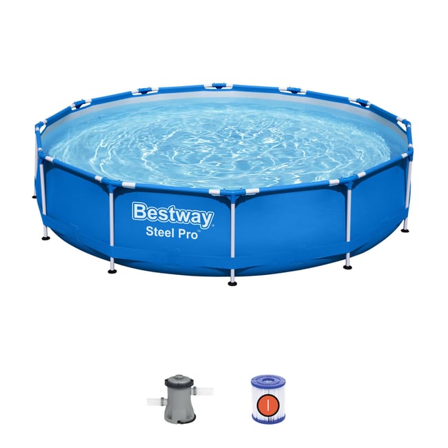 366x76 cm — Bestway Depósito recreativo Rigida Adulto con Depurador Jardin 56681