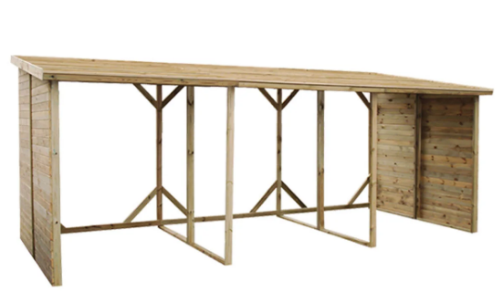 Grande rifugio para tronchi en madera XXL