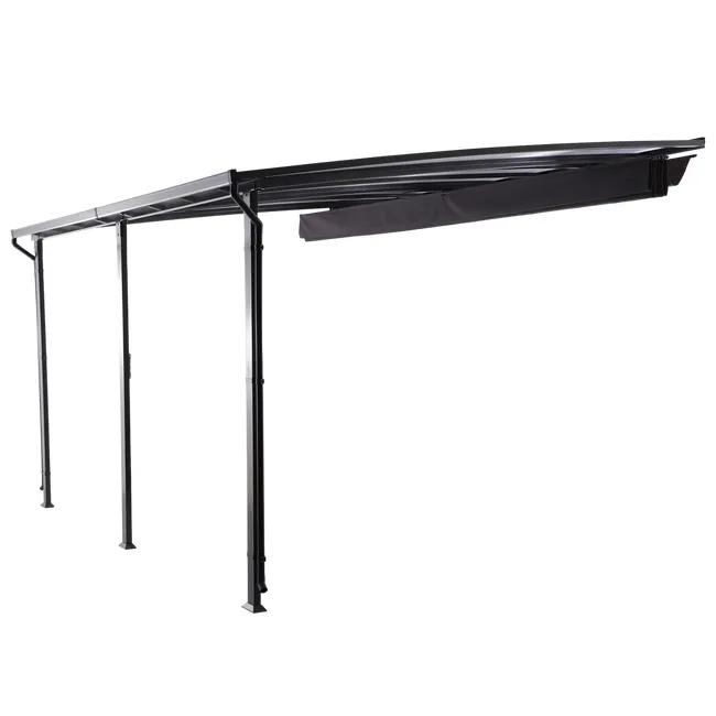 Pérgola Yena en acero gris 400x350x270 cm