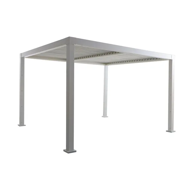 NATERIAL Pérgola Clima Bio aluminio blanco 358x313 cm