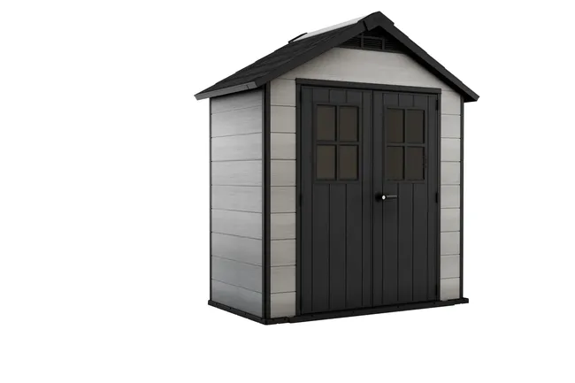 Capannone en resina Oakland de 229,6x253x125 cm y 2,4 mq