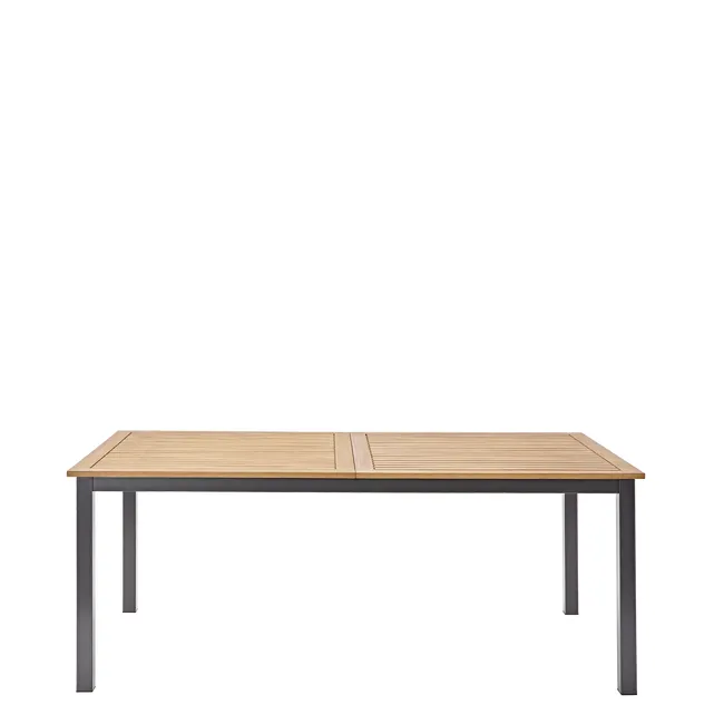Mesa de jardín extensible Oris en aluminio y madera 180/240x75x100 cm