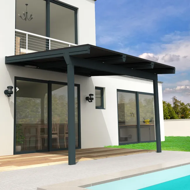 Pérgola solar Rodas 4,586x3,494 M M - Gris 3200W Bandeja portacables incluida