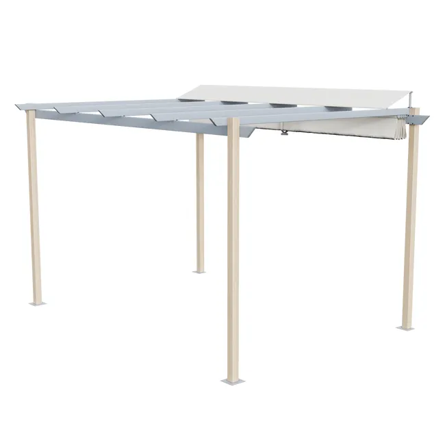 Pérgola de jardín Omega 400x400x258 cm Beige Naterial