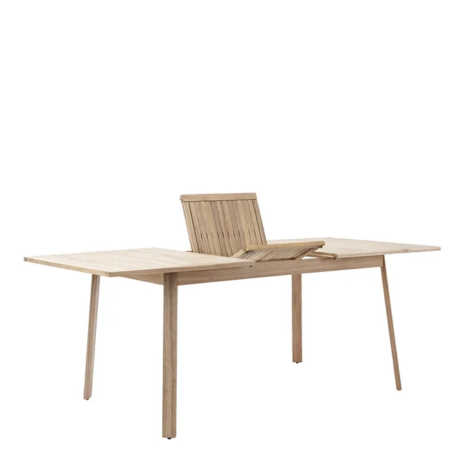 Mesa de jardín extensible de madera Solis marrón de 150/200x75x90 cm