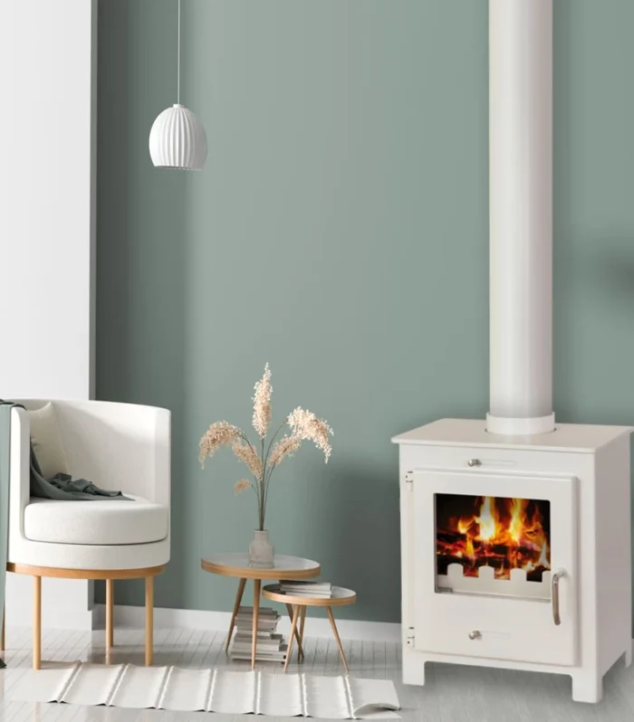 BELLEZA negro Estufa a leña avorio 8 kW