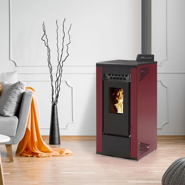 Estufa a pellet BELLEZA CARINO 7 kW Bordeaux