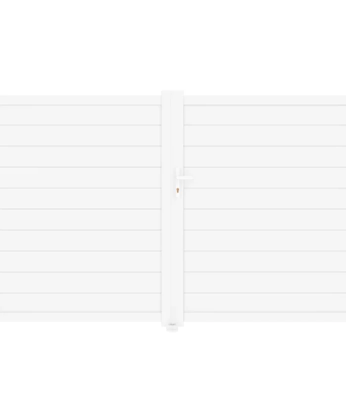 Porta a soffietto L305 x H181 cm Aluminio massiccio Blanco - NAZARIO