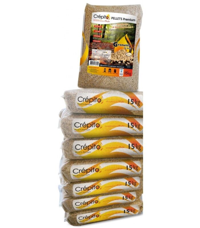 Mezzo Pallet de Sacchi de Pellet de Madera de 15kg Crépito