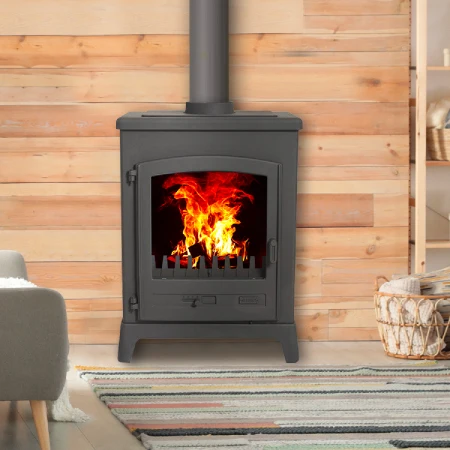 Estufa a leña de 12 kW verniciata antracita FONTEMONT - GODIN - 389144