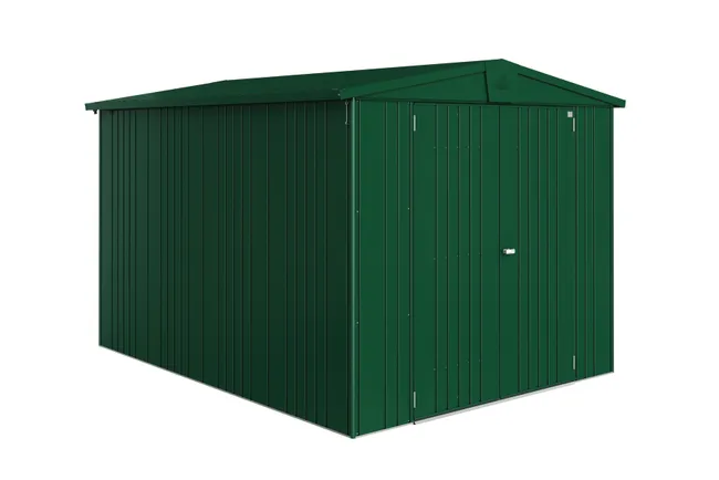 Caseta de metal verde Europa de 244x203x300 cm y 7.32 m2