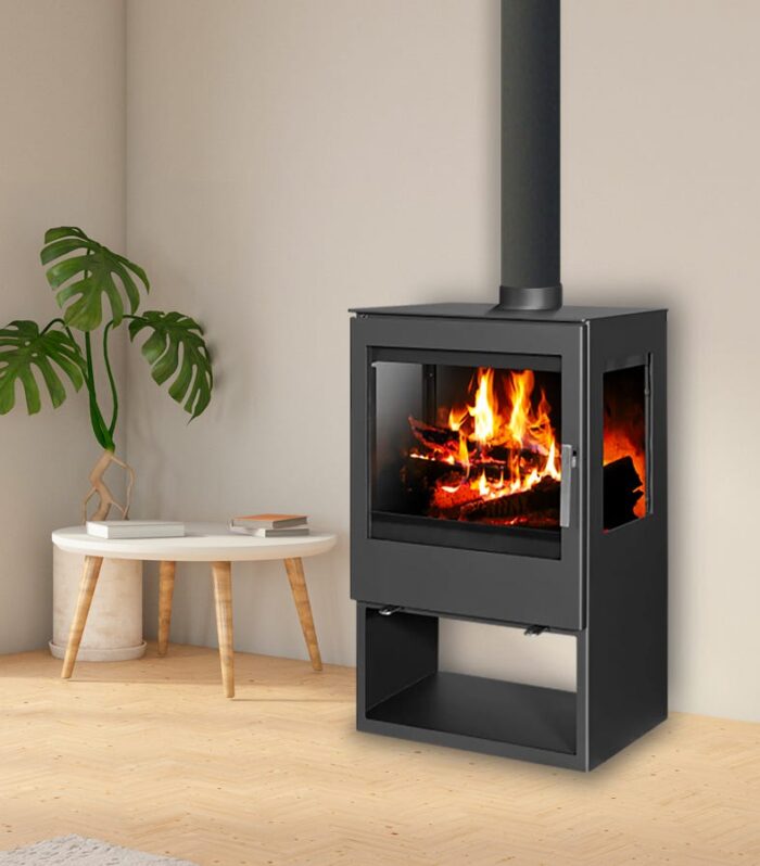 Estufa de leña – BELLEZA MODENA VISION Triple vidrio – 10 kW